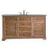 James Martin Vanities Savannah 60in Single Vanity, Driftwood w/ 3 CM Grey Expo Quartz Top 238-104-5311-3GEX